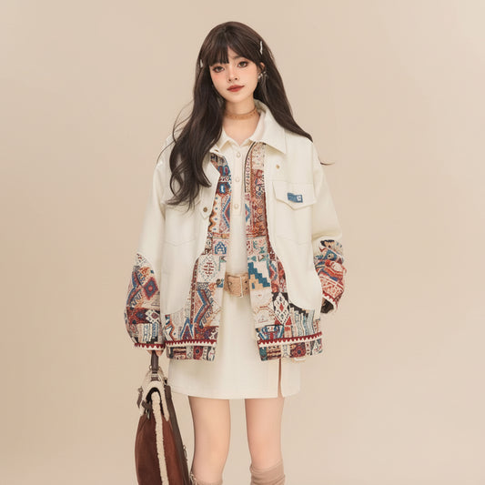 Vintage Moto Jacquard Jacket