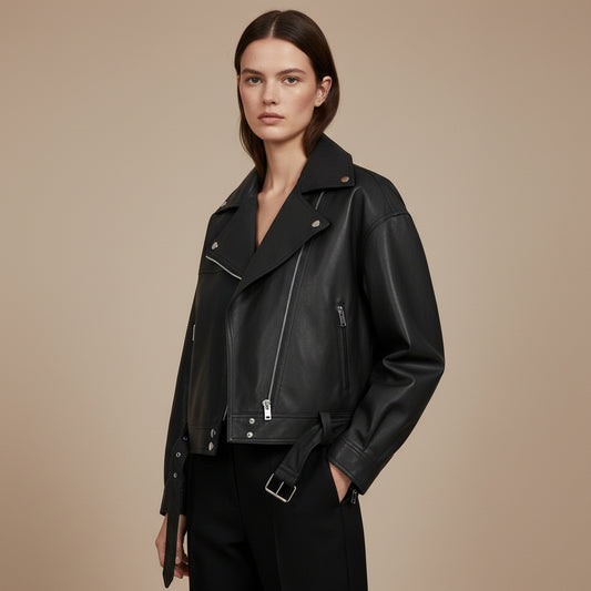 Locomotive Leather Coat Women