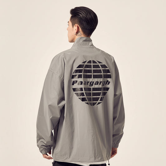 Loose letter printed men's jacket