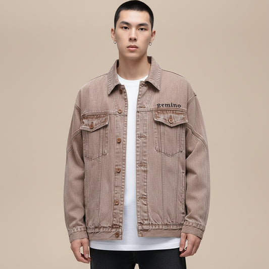 Mens Vintage Denim Jacket Cross