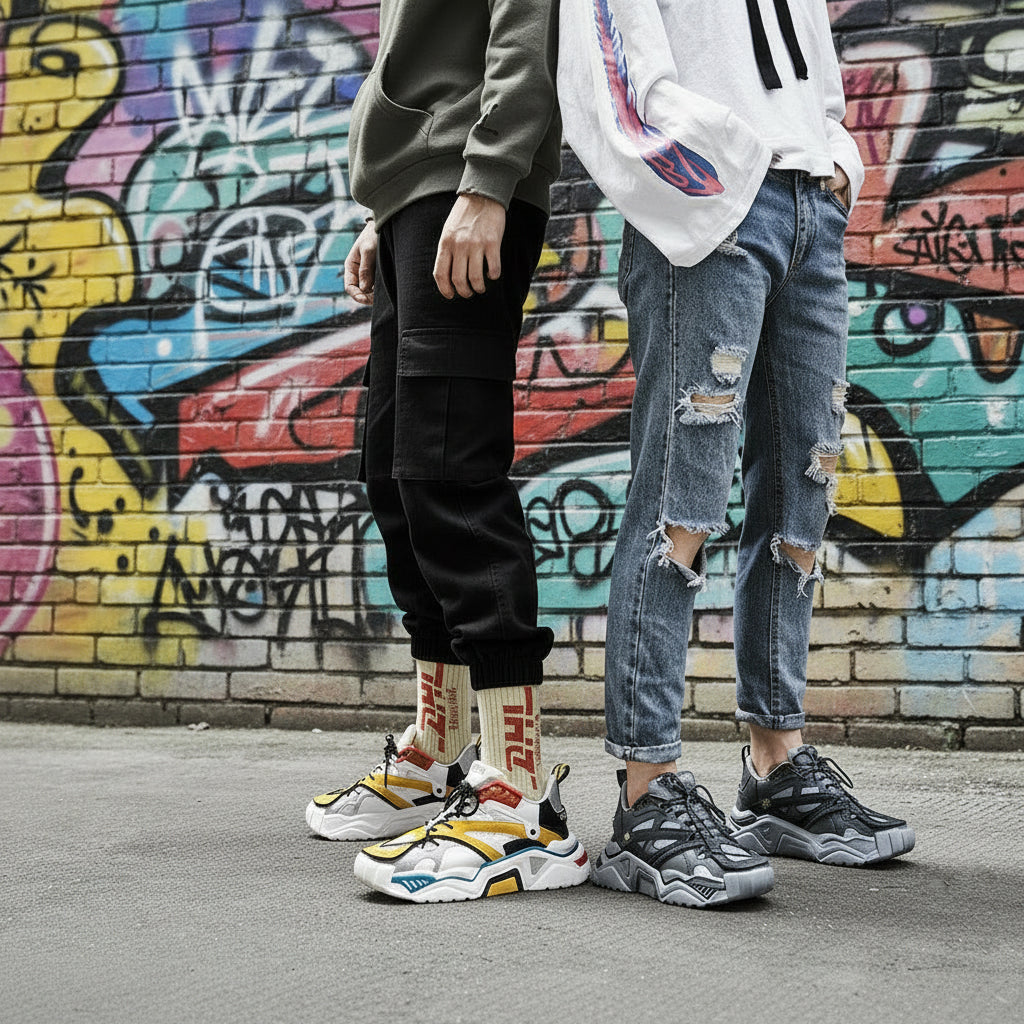 Hong Kong wind net shoes for lovers