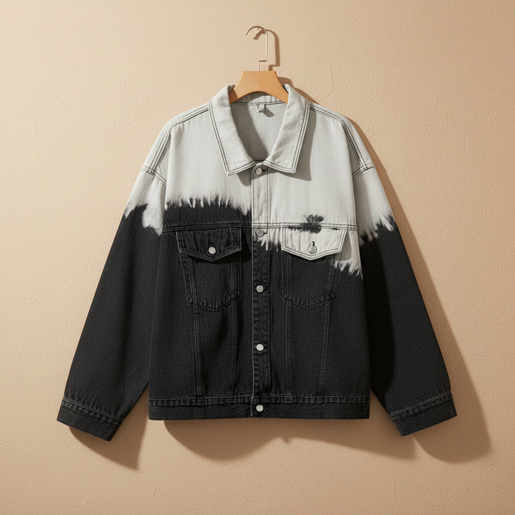 Women's Niche Premium Tie Dye Denim Jacket Design