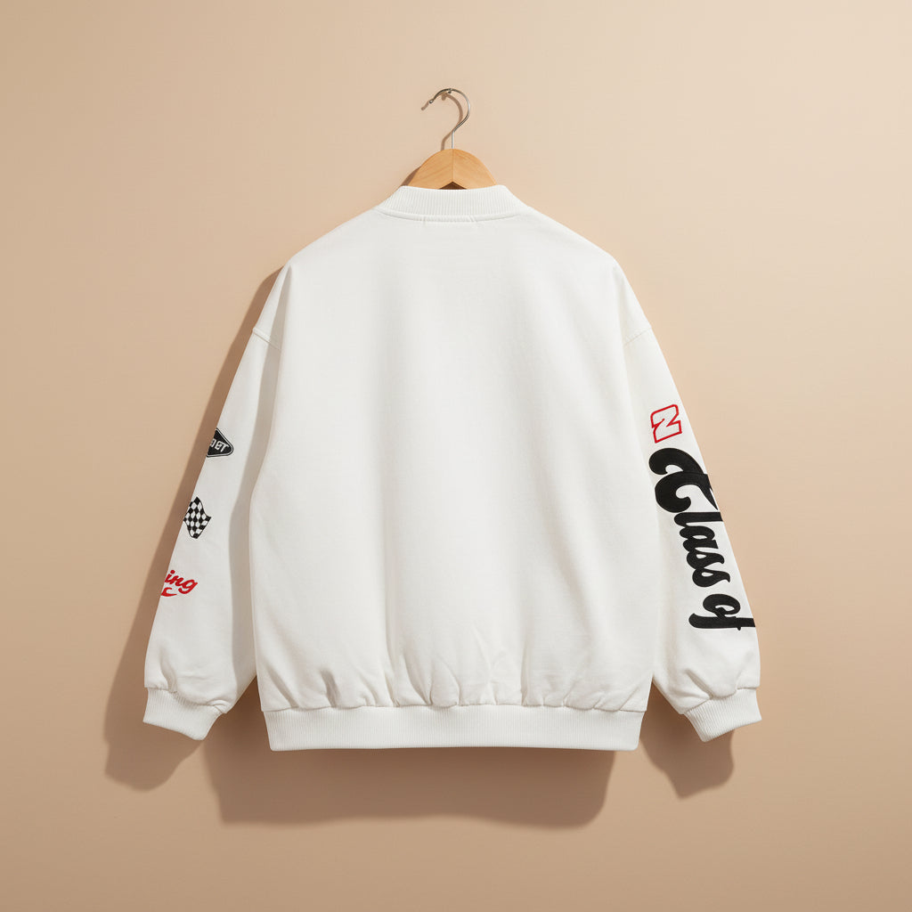 Fashion Personality Embroidered PU Leather Jacket Men's Jacket